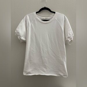 Leallo White short sleeve sweatshirt - L